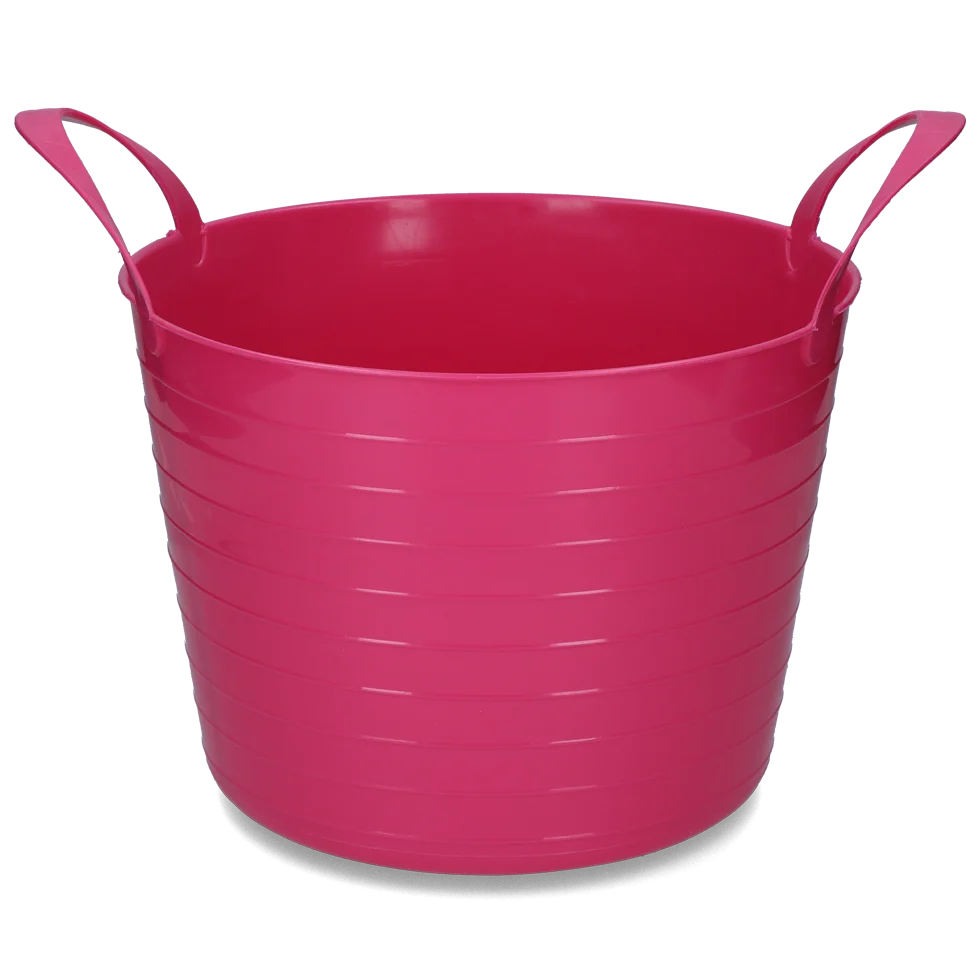 Secchio flessibile con due maniglie, 40 l, rosa – Vplast V-Trug Flexi - immagine 1