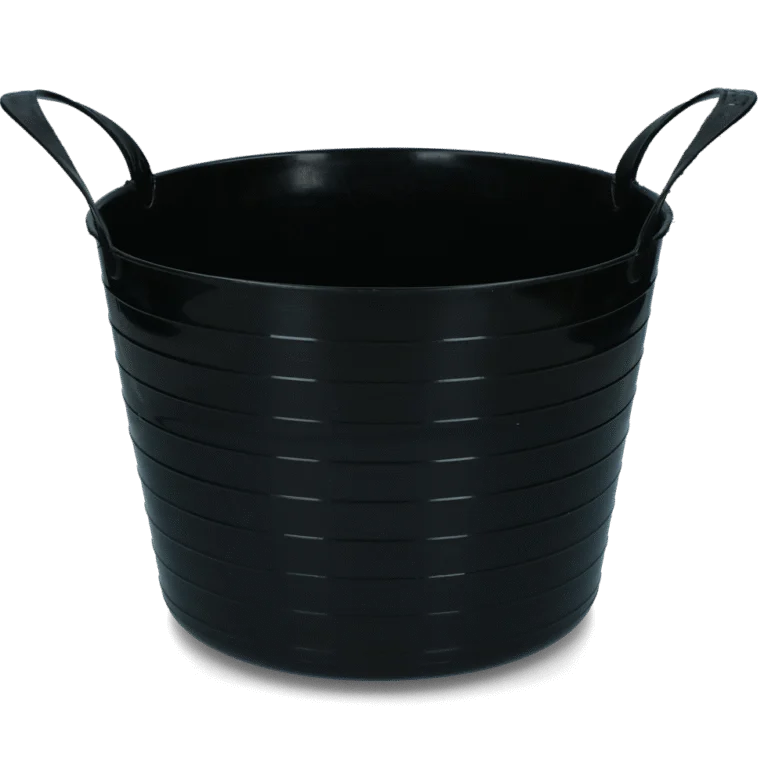 Recipiente flessibile con due maniglie, 40 l, nero – Vplast V-Trug Flexi