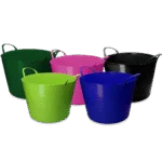 V-Trug Flexi Vplast, secchio flessibile con manici, 65 l, rosa - immagine 2