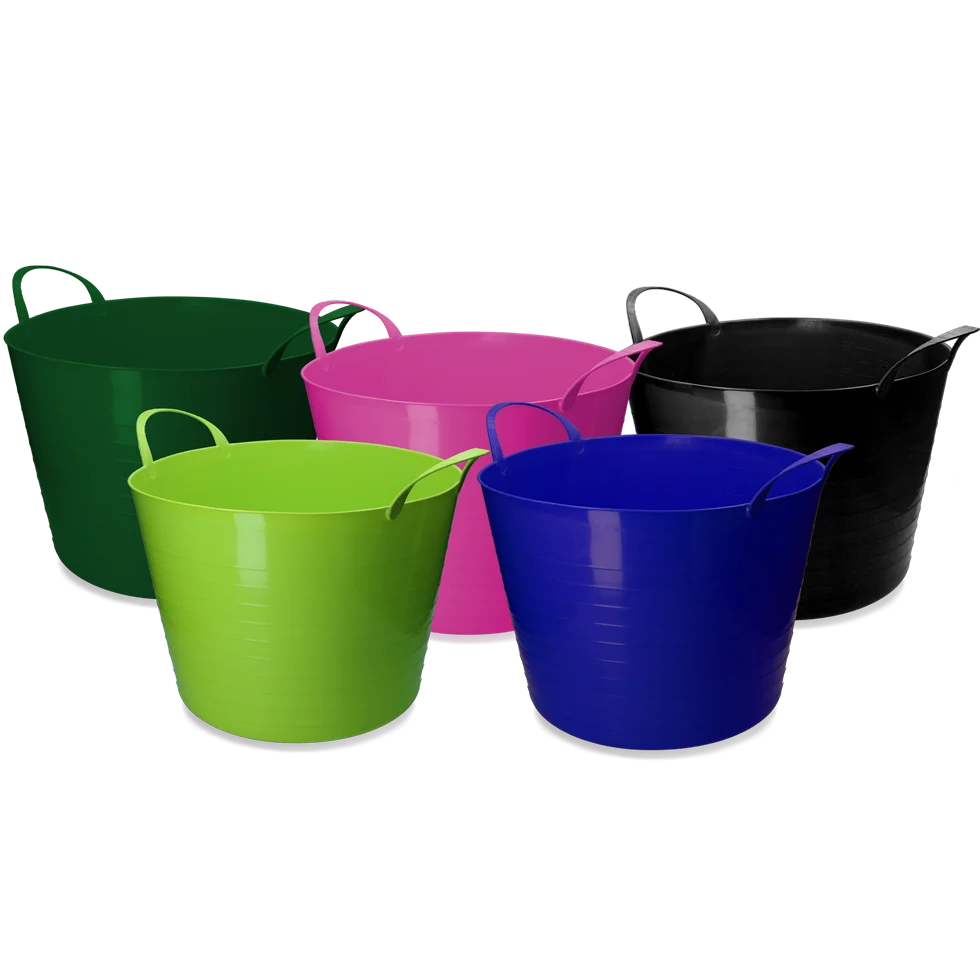 V-Trug Flexi Vplast, secchio flessibile con manici, 65 l, rosa - immagine 2