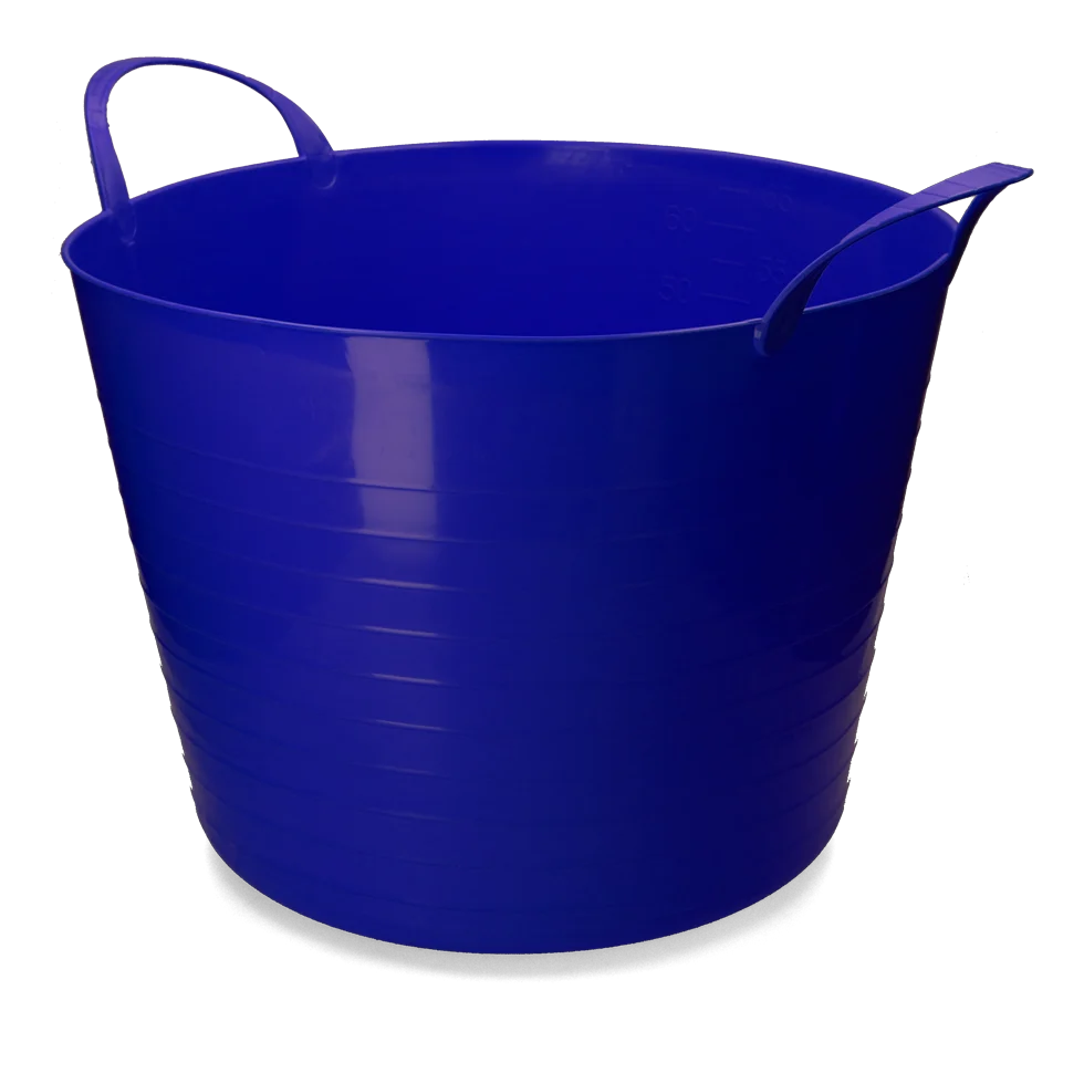 Secchio flessibile con maniglie, 65 l, blu – Vplast V-Trug Flexi - immagine 1