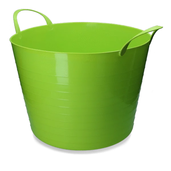 Recipiente flessibile con maniglie, 65 l, verde lime – Vplast V-Trug Flexi
