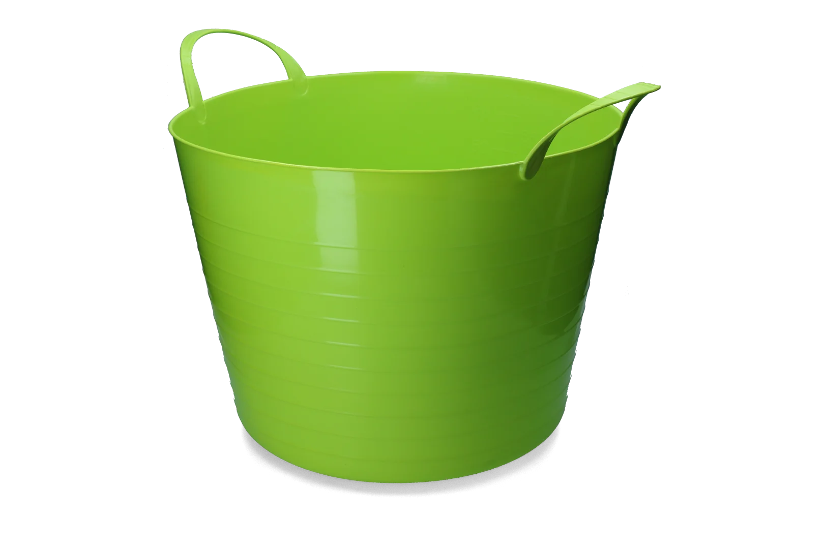 Recipiente flessibile con maniglie, 65 l, verde lime – Vplast V-Trug Flexi - immagine 1