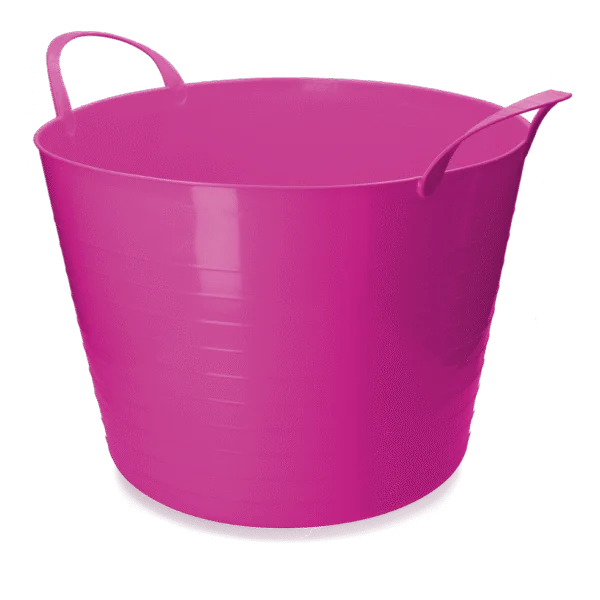 V-Trug Flexi Vplast, secchio flessibile con manici, 65 l, rosa