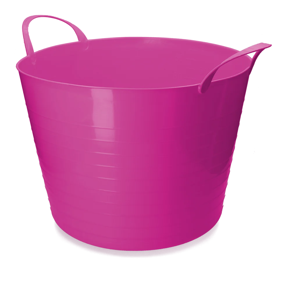 V-Trug Flexi Vplast, secchio flessibile con manici, 65 l, rosa - immagine 1