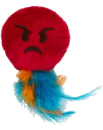 Gioco per gatti a forma di emoji con piume e MADNIP, ø 6 cm – Catmoji Angry - immagine 2