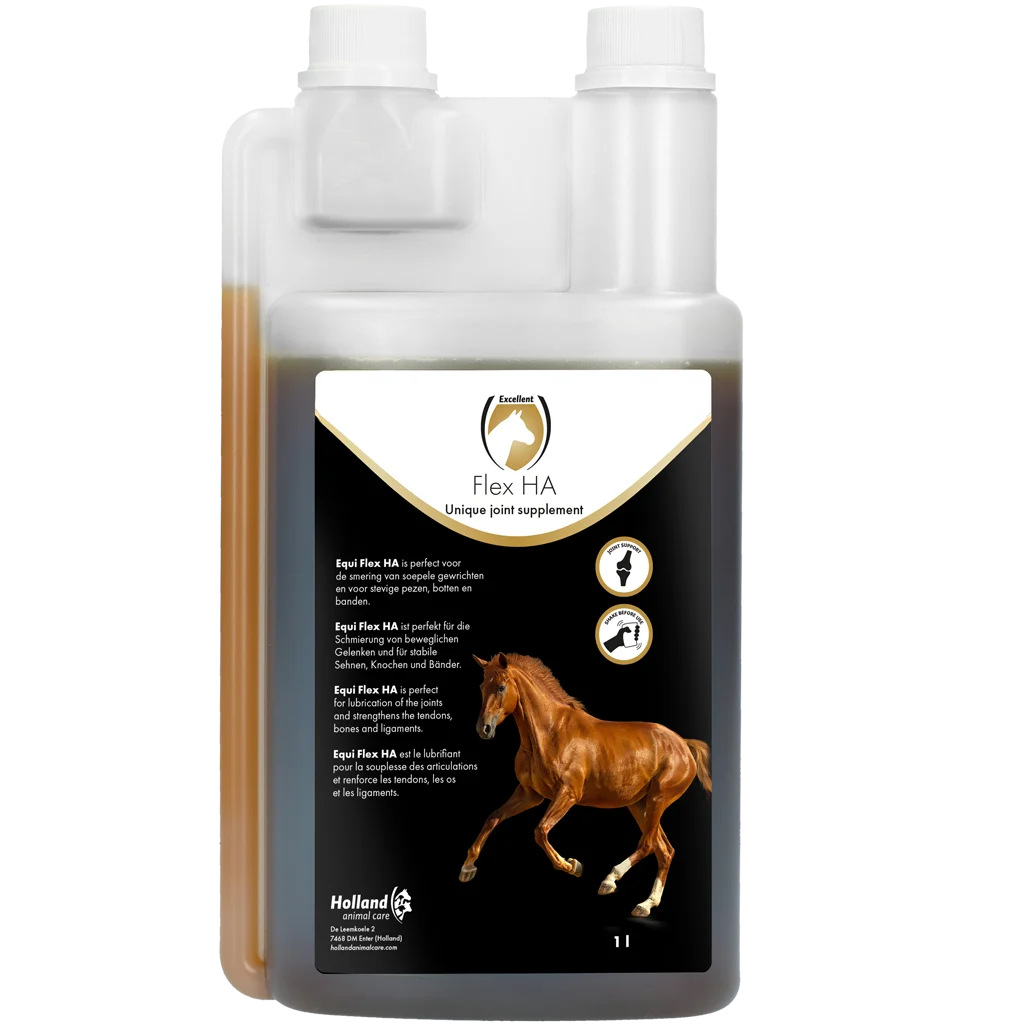 Integratore articolare per cavalli con glucosamina e MSM, 1 l – Excellent Horse Flex HA - immagine 1