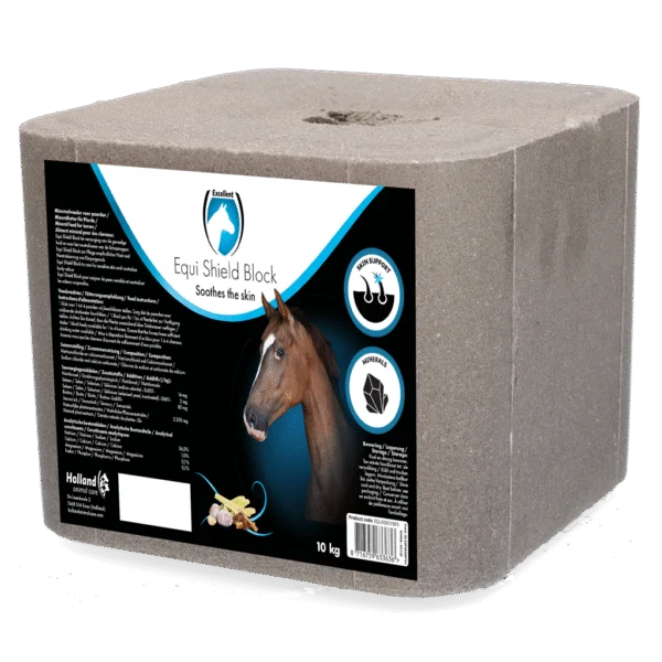Blocco di sale da leccare per cavalli con aglio, 10 kg – Excellent Horse Shield Block