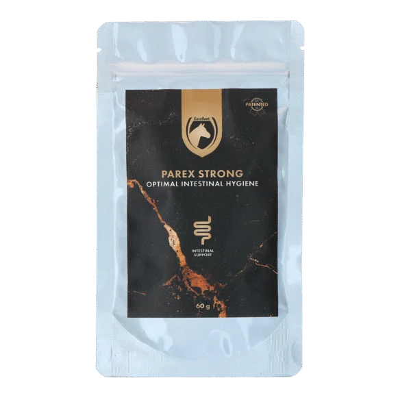 Integratore a base di erbe per cavalli, bustina da 60 g – Excellent Horse Parex Strong