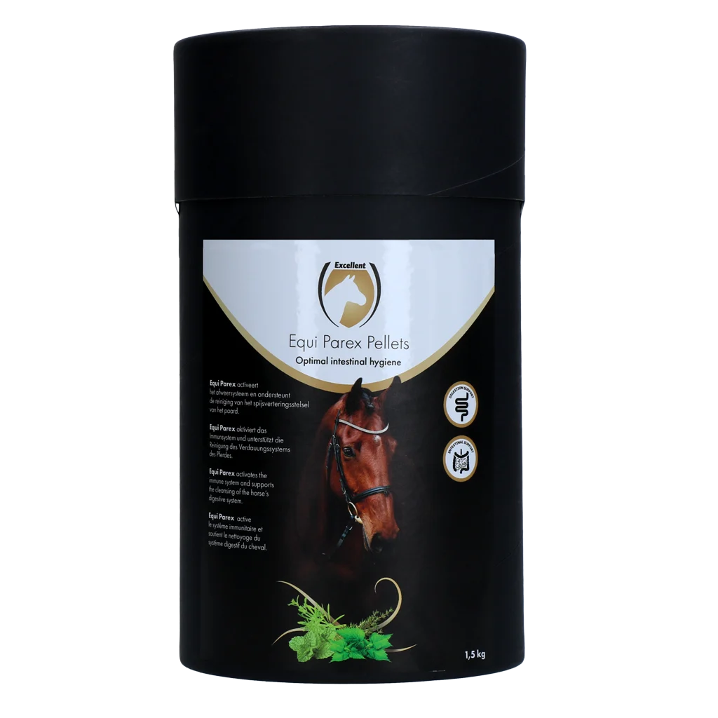 Integratore a base di erbe per cavalli con aglio e menta, 1,5 kg – Excellent Horse Parex - immagine 1