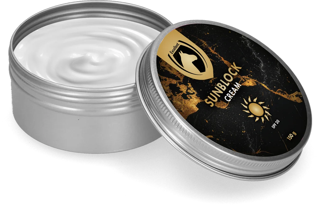 Crema solare per cavalli e pony, 150 g – Excellent Horse Sunblock Cream SPF 30 - immagine 1