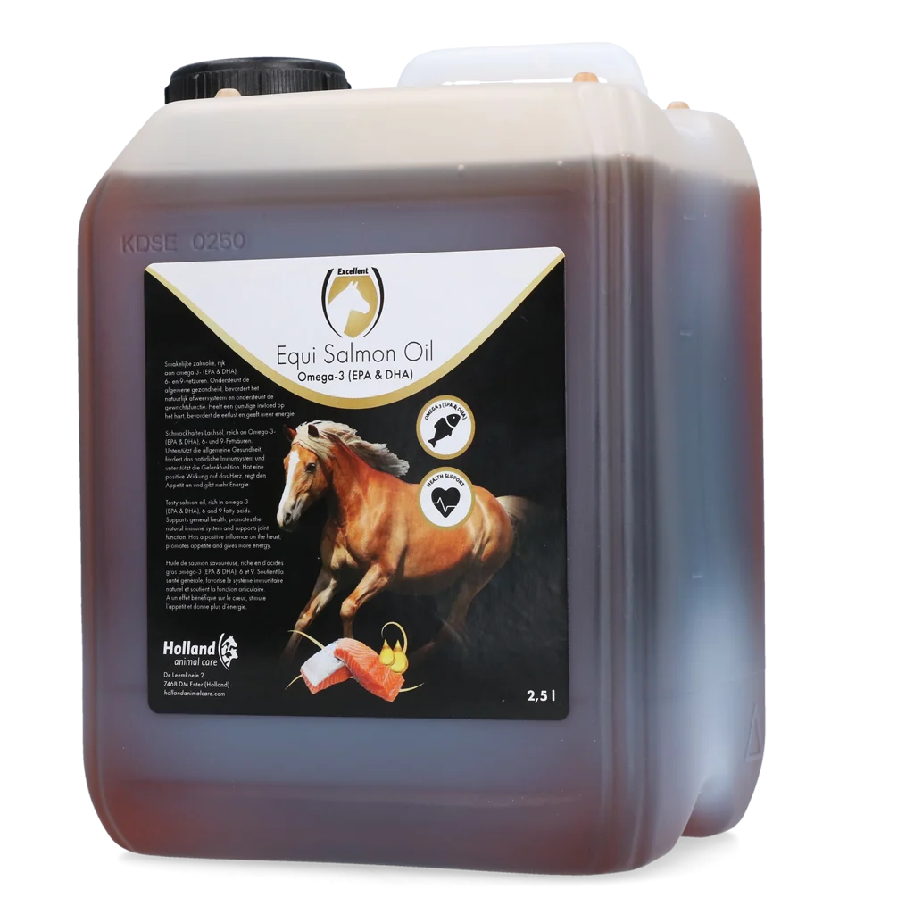 Olio di salmone per cavalli con Omega 3, 2,5 l – Excellent Horse Salmon Oil - immagine 1
