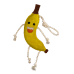 Gioco da scuderia per cavalli in pelle con imbottitura di juta, banana, 40 x 12 x 5 cm – Excellent Horse Foodie Friends Banana - immagine 2