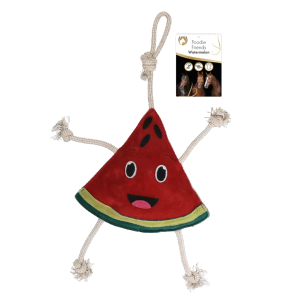 Giocattolo per cavalli a forma di anguria con fruscio, 28 x 31 x 7 cm – Excellent Horse Foodie Friends Watermelon