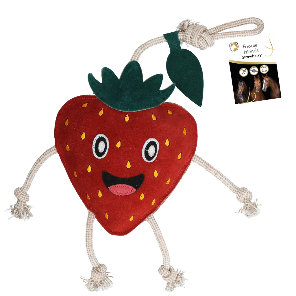 Giocattolo per cavalli a forma di fragola con fruscio, 29 x 24 x 7 cm – Excellent Horse Foodie Friends Strawberry - immagine 1