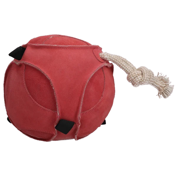 Palla da gioco in camoscio per cavalli con asole elastiche, rosa – Excellent Horse Fun Play Ball