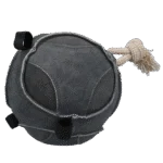 Palla da gioco per cavalli in camoscio con passanti elastici, grigia – Excellent Horse Fun Play Ball