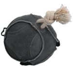 Palla da gioco per cavalli in camoscio con passanti elastici, grigia – Excellent Horse Fun Play Ball - immagine 3