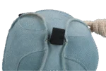 Palla da gioco in camoscio per cavalli con anelli per snack, blu – Excellent Horse Fun Play Ball Suede - immagine 3