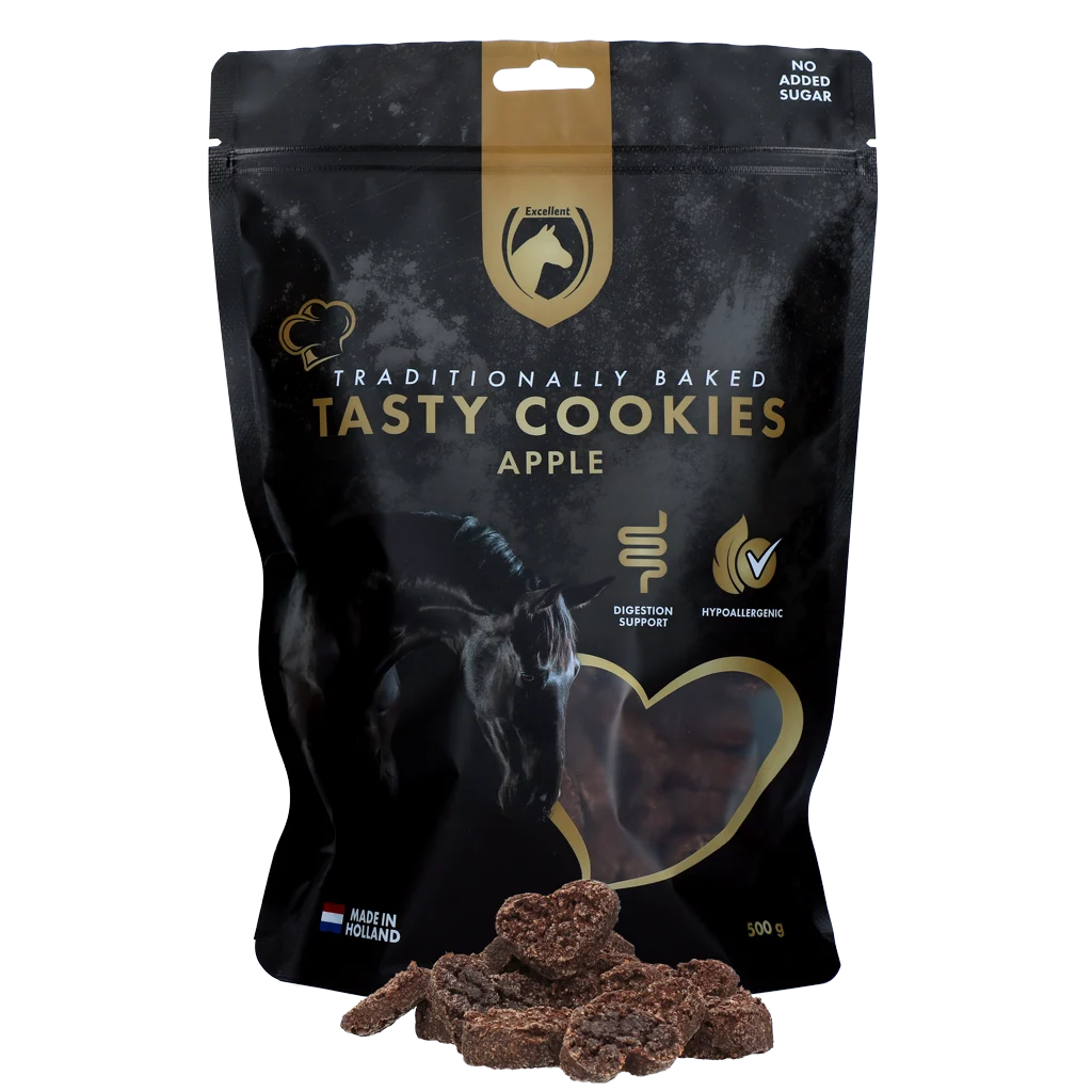 Biscotti per cavalli alla mela, 500 g – Excellent Horse biscotti artigianali per cavalli alla mela - immagine 1