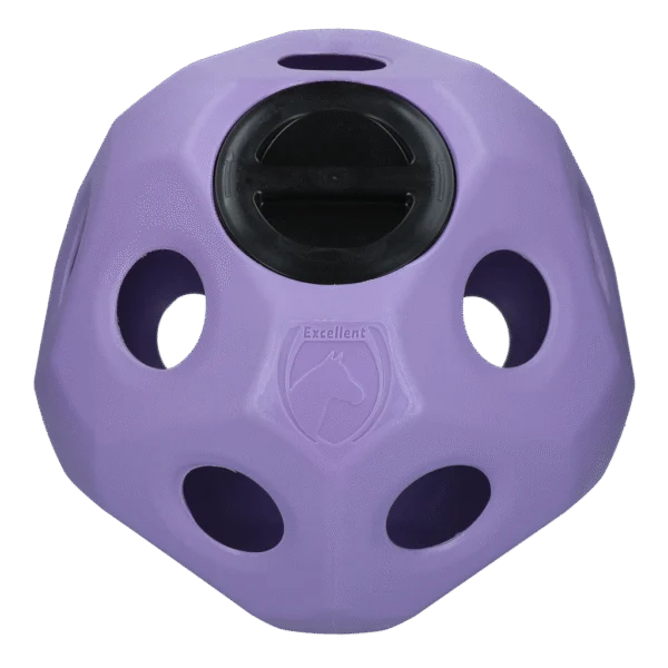 Palla per il cibo per cavalli con aperture, viola – Excellent Horse Feed & Play Ball