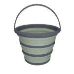 Secchio pieghevole per mangime e acqua, 10 l, verde e grigio – Secchio pieghevole Excellent Horse
