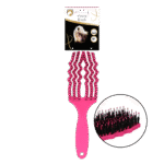 Spazzola districante per criniera con setole di cinghiale, rosa – Excellent Horse Wave Brush