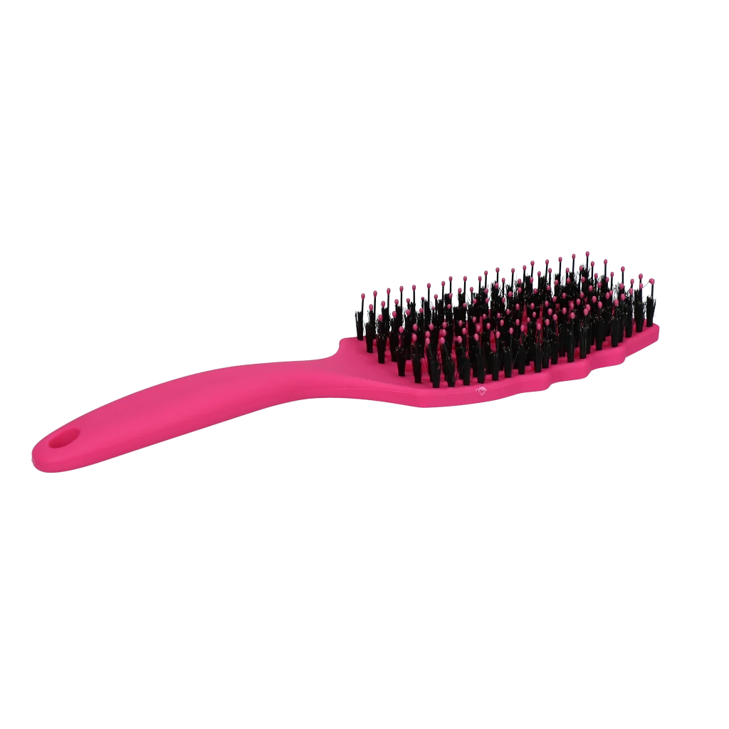 Spazzola districante per criniera con setole di cinghiale, rosa – Excellent Horse Wave Brush - immagine 3
