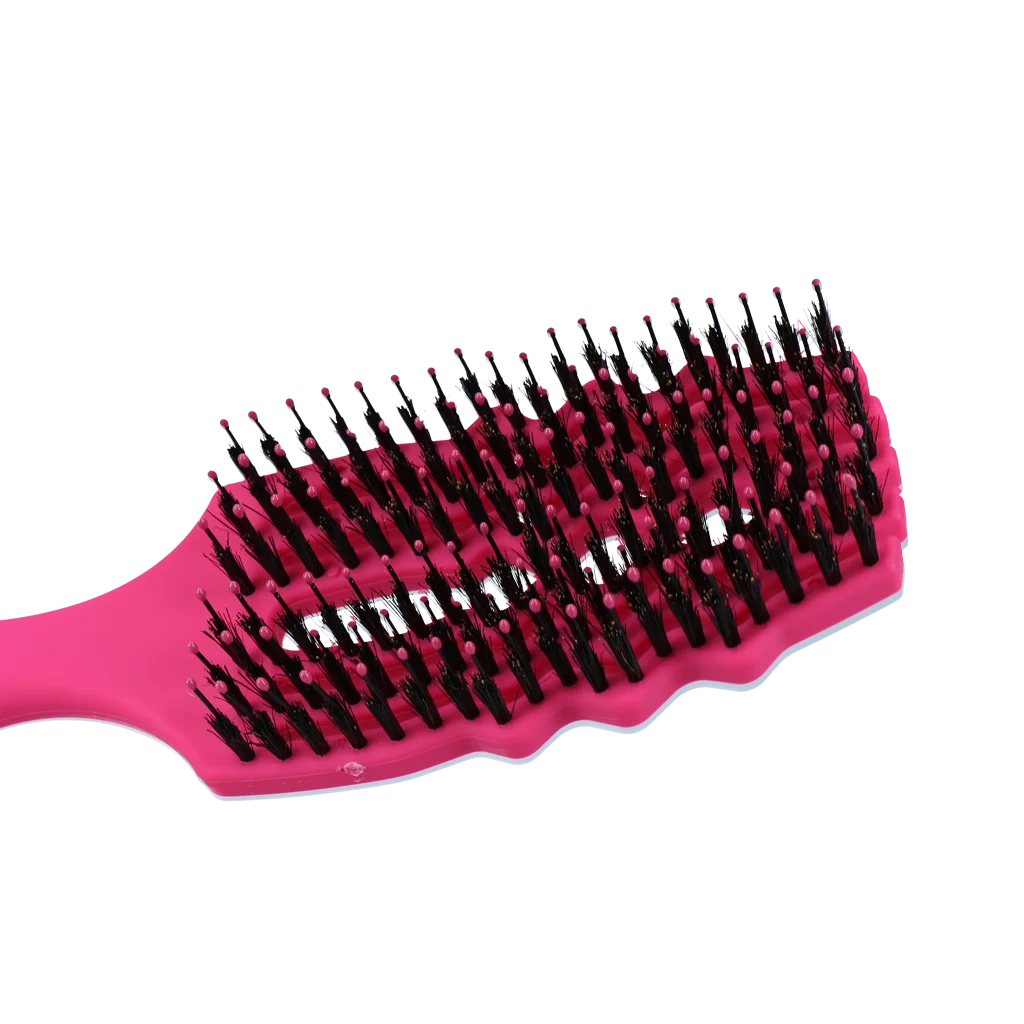 Spazzola districante per criniera con setole di cinghiale, rosa – Excellent Horse Wave Brush - immagine 4