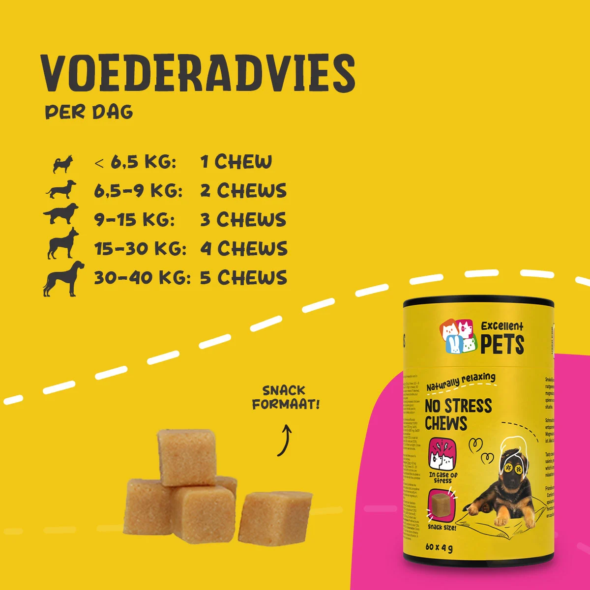Snack morbidi da masticare per cani nei momenti di stress, 60 pezzi – Excellent Pets No Stress Soft Chews - immagine 4