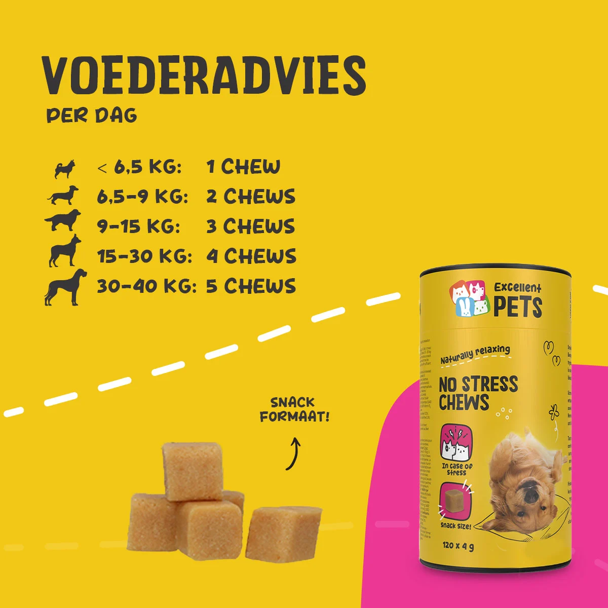 Snack morbidi da masticare per cani nei momenti di stress, 120 pezzi – Excellent Pets No Stress Soft Chews - immagine 4