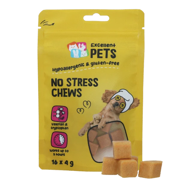 Snack morbidi da masticare per cani nei momenti di tensione, 16 x 4 g – Excellent Pets No Stress Soft Chews