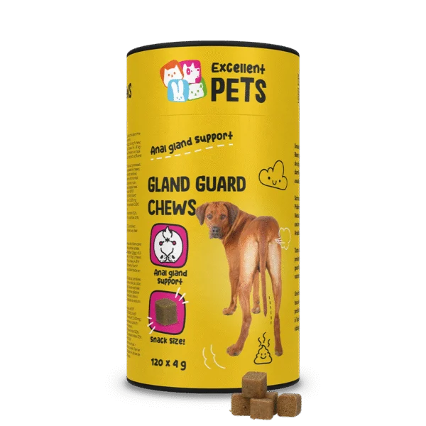 Snack integrativi per cani con prebiotici e probiotici, 120 pezzi – Excellent Pets Gland Guard Soft Chews