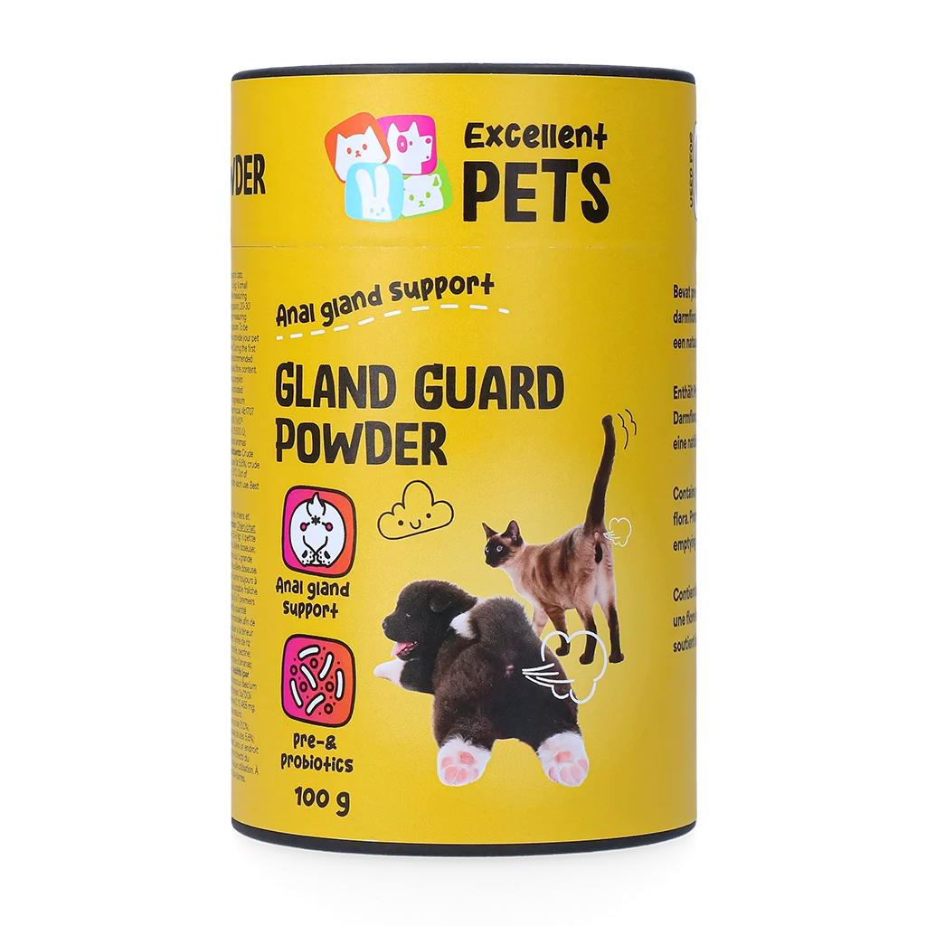 Integratore in polvere per cani e gatti con prebiotici e probiotici – Excellent Pets Gland Guard Powder - immagine 1