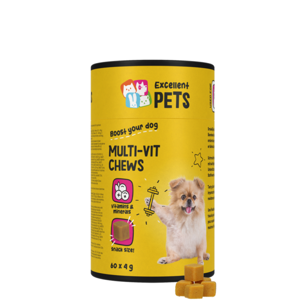 Snack multivitaminici da masticare per cani, 60 pezzi – Excellent Pets Multi-Vit Soft Chews
