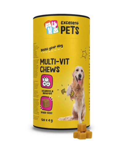 Snack masticabili multivitaminici per cani, 120 pezzi – Excellent Pets Multi-Vit Soft Chews