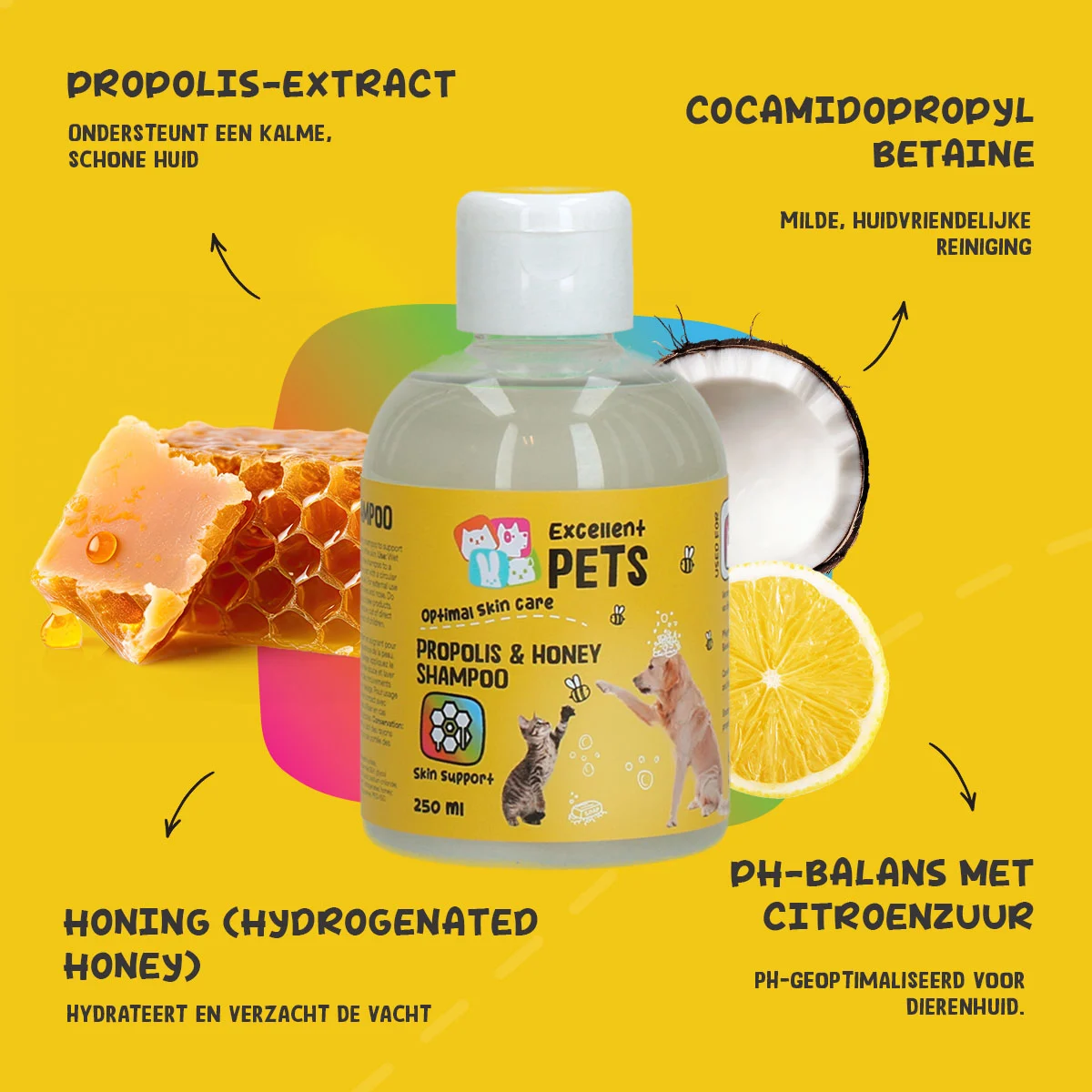 Shampoo per cani con propoli e miele, 250 ml – Excellent Pets Propolis & Honey Shampoo - immagine 5