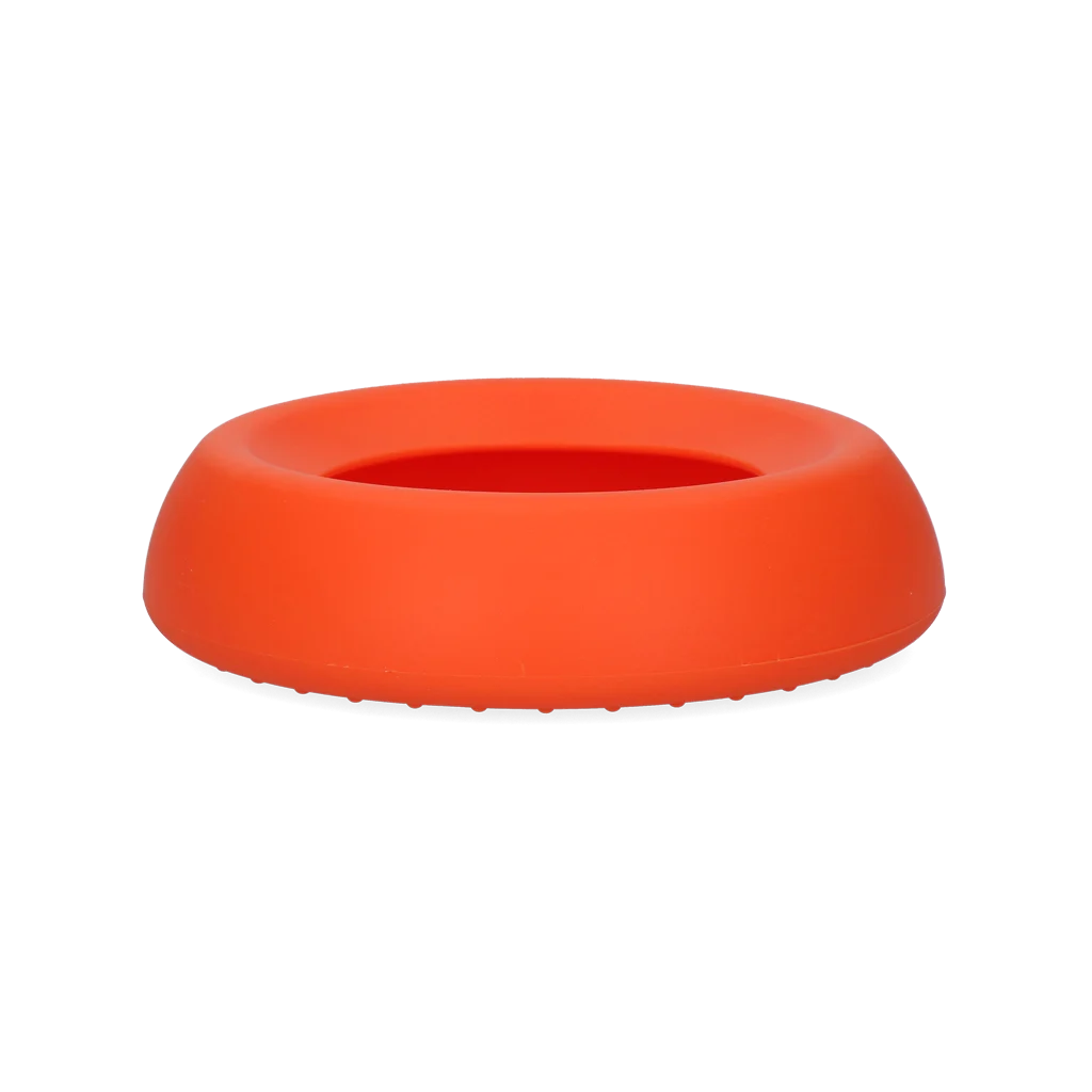 Ciotola in silicone per cani con bordo antispruzzo, 300 ml, arancione – Excellent Pets No-Spill Bowl - immagine 3