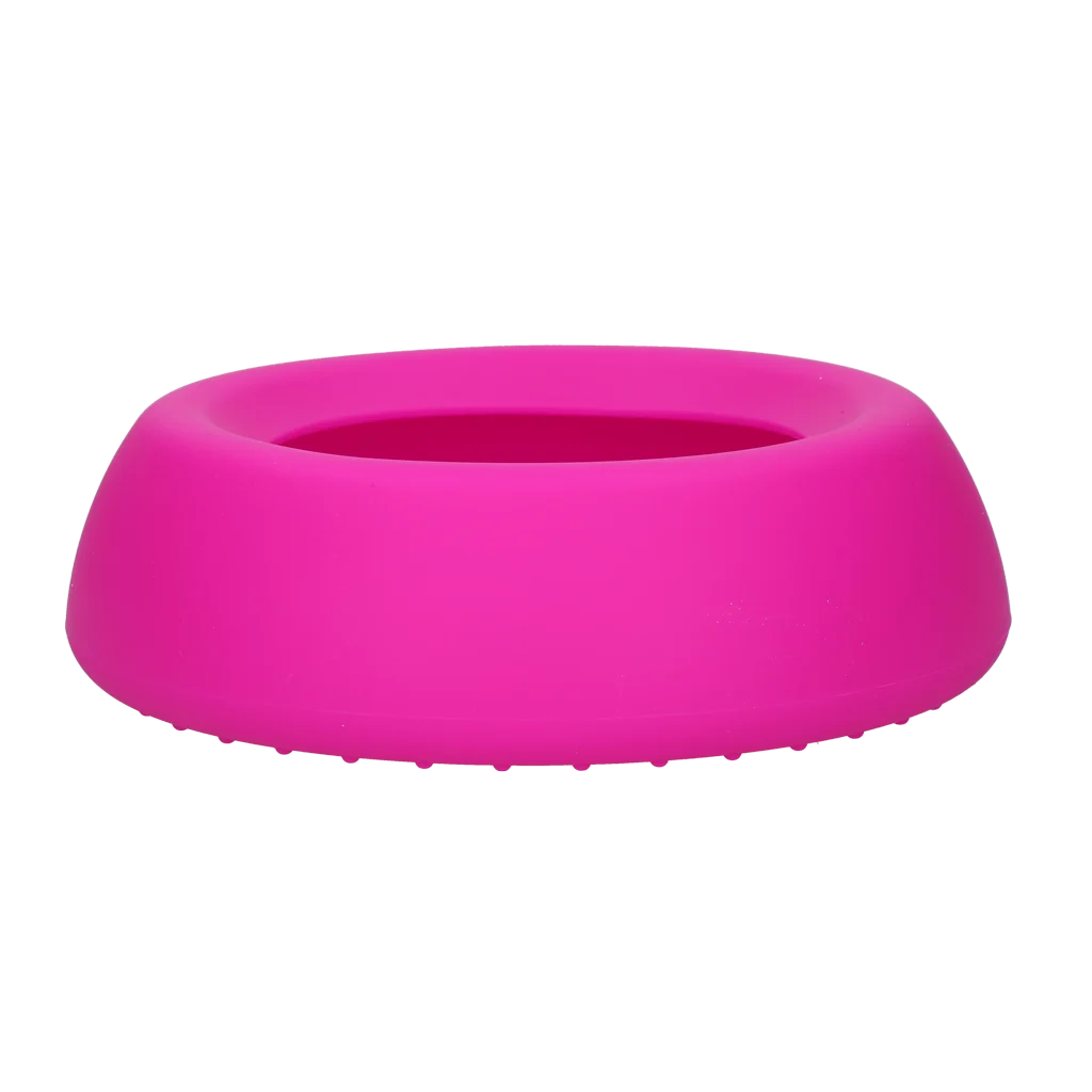 Ciotola per cibo e acqua in silicone per cani con bordo contenitivo, 800 ml, rosa – Excellent Pets No-Spill Bowl - immagine 3