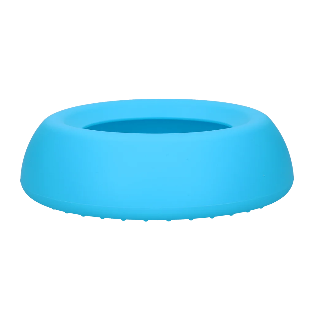 Ciotola per Cani in Silicone per Cibo e Acqua con Bordo Antisversamento, 800 ml Blu – Excellent Pets No-Spill Bowl - immagine 3