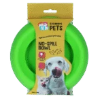 Ciotola per alimento e acqua per cani in silicone con bordo antispreco, 300 ml verde – Excellent Pets No-Spill Bowl