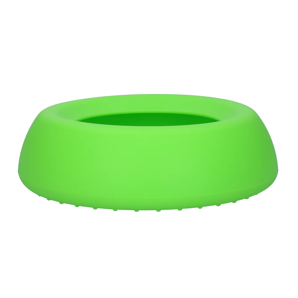 Ciotola in silicone per cani, per cibo e acqua, con bordo antispruzzo, 800 ml, verde – Excellent Pets No-Spill Bowl - immagine 2