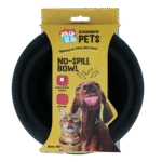 Ciotola per cani in silicone per cibo e acqua, con bordo antisversamento, 800 ml, antracite – Excellent Pets No-Spill Bowl