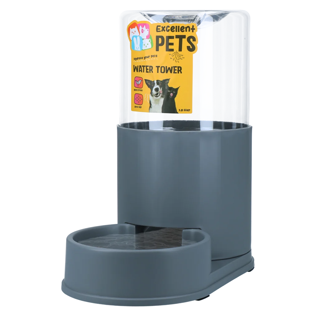 Torre dell’acqua con ciotola, 3,8 l – Excellent Pets Water Tower - immagine 1
