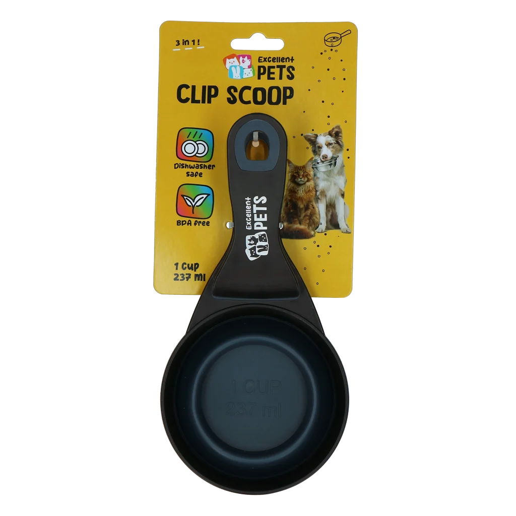 Paletta per mangime con clip di chiusura, 1 cup – Excellent Pets Clip Scoop - immagine 1