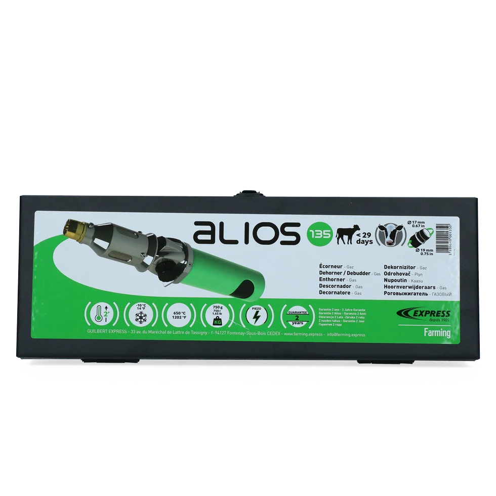 Decornatore a gas per vitelli con testa reversibile da ø 17 e 19 mm – Express Alios - immagine 3