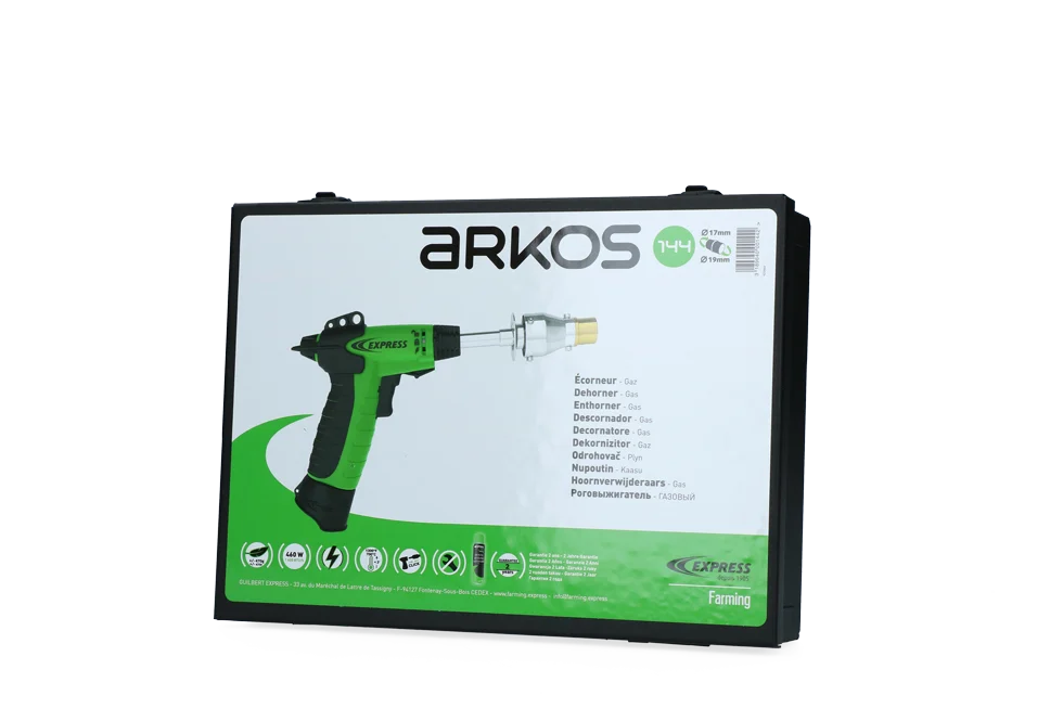Scornicatore a gas per vitelli con punta reversibile ø 17 e 19 mm – Express Arkos - immagine 3
