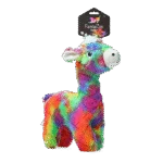 Peluche per cani in materiale riciclato con squeaker, L, 32 x 16 cm – FantaZoo Alpaca