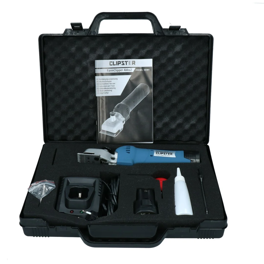Tosatrice per cavalli con 2 batterie – Clipster FarmClipper Akku2 Paard - immagine 2