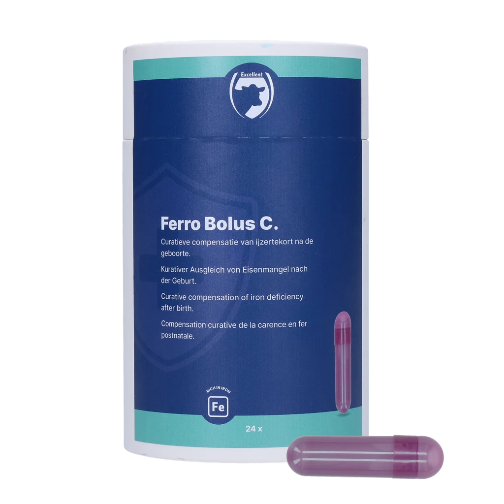 Bolo di ferro per vitelli, 24 x 9,5 g – Excellent Ferro Bolus C - immagine 1